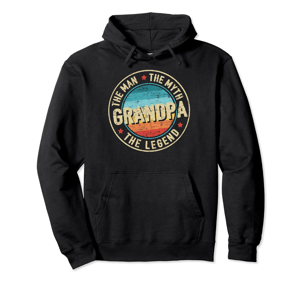 Grandpa Myth Legend Fathers Day Hoodie - Aesthetic Graphic for Adults - T-Shirt, Sweatshirt, Hoodie
