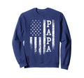 Papa American Flag Papa Gifts Sweatshirt - Minimalist Print for Adults - T-Shirt, Sweatshirt, Hoodie