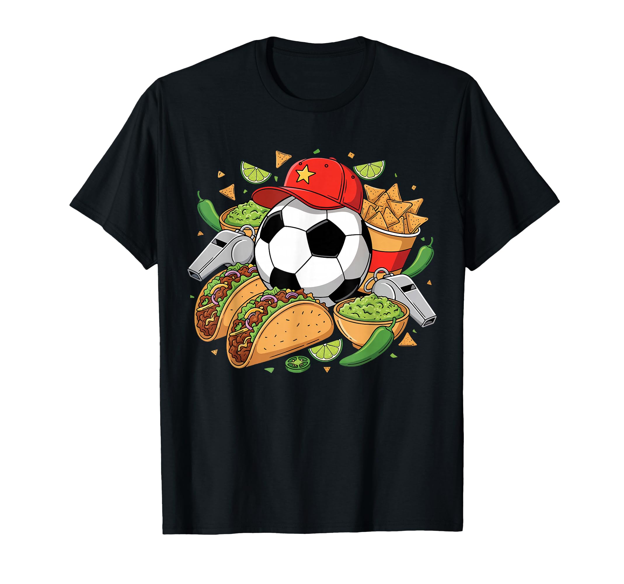 Tacos Party Vibes And Soccer Fan T-Shirt - Trendy Graphic Men Women - T-Shirt, Sweatshirt, Hoodie