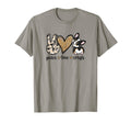 Womens Funny Peace Love Black Tricolor T-Shirt - Unique Graphic Men Women - T-Shirt, Sweatshirt, Hoodie