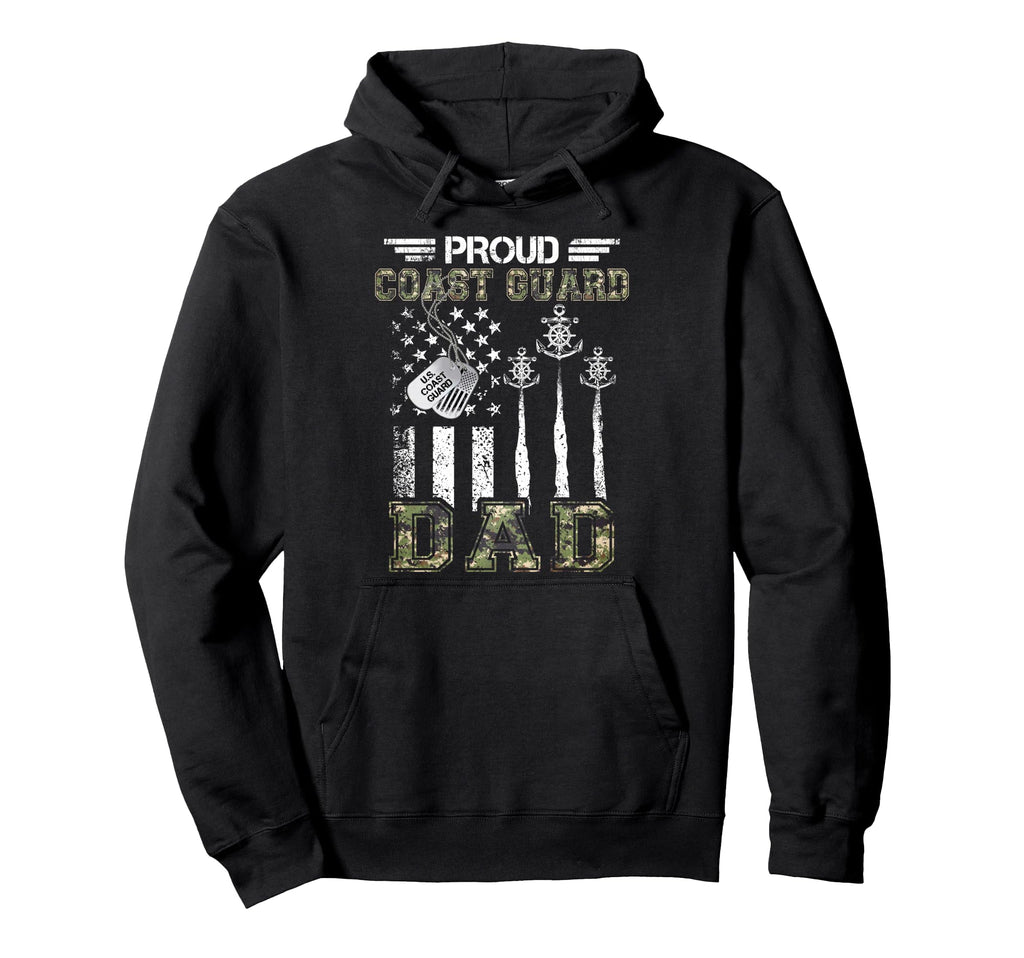Proud Coast Guard Dad Us Coast Guard Hoodie - Graphic Print Unisex - T-Shirt, Sweatshirt, Hoodie
