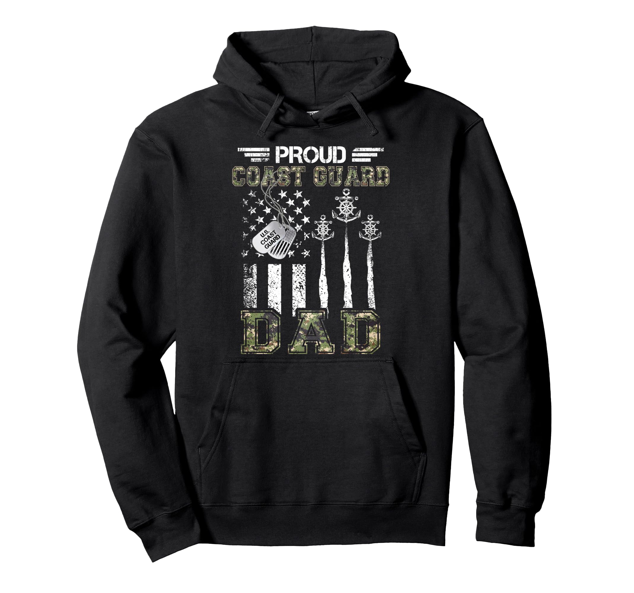 Proud Coast Guard Dad Us Coast Guard Hoodie - Graphic Print Unisex - T-Shirt, Sweatshirt, Hoodie