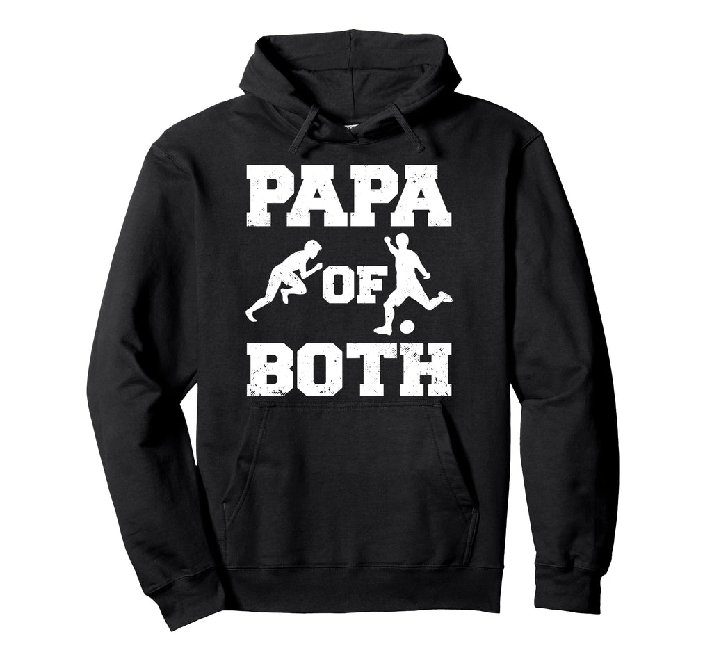 Papa Both Funny Soccer And Track And Hoodie - Aesthetic Graphic Unisex - T-Shirt, Sweatshirt, Hoodie