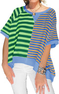 Womens Oversized Color Block Striped Summer Casual - Adult & Kids T-Shirts, Sweatshirts & Hoodies apparel design preview 1