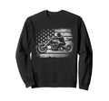Motorcycle Usa Flag Biker Sweatshirt - Fun Novelty Design Men Women - T-Shirt, Sweatshirt, Hoodie