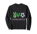 Peace Sign Love Soccer Ball Fan Sweatshirt - Minimalist Print Men Women - T-Shirt, Sweatshirt, Hoodie