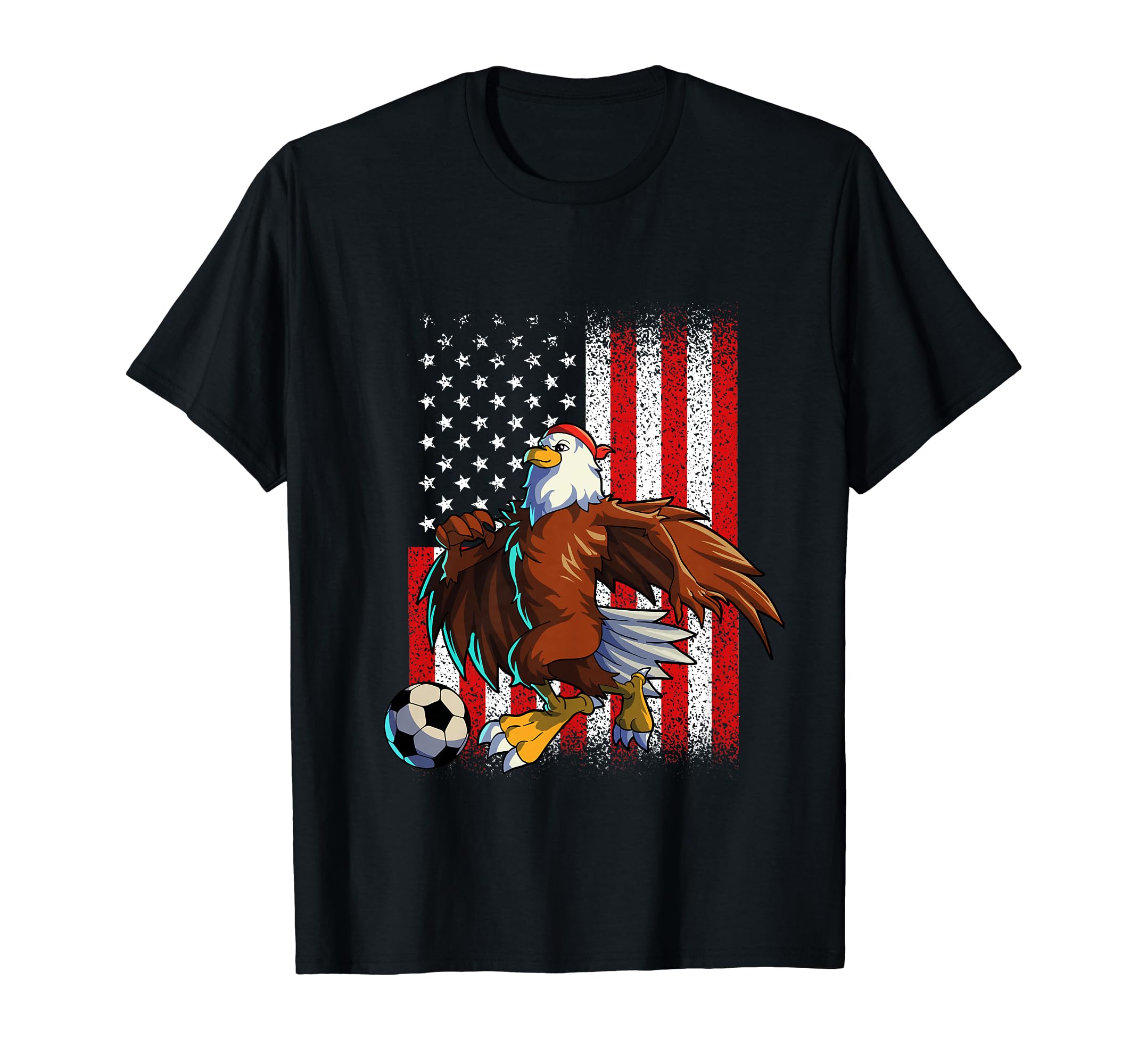 Soccer American Eagle 4Th July Usa T-Shirt - Custom Art Print for Adults - T-Shirt, Sweatshirt, Hoodie