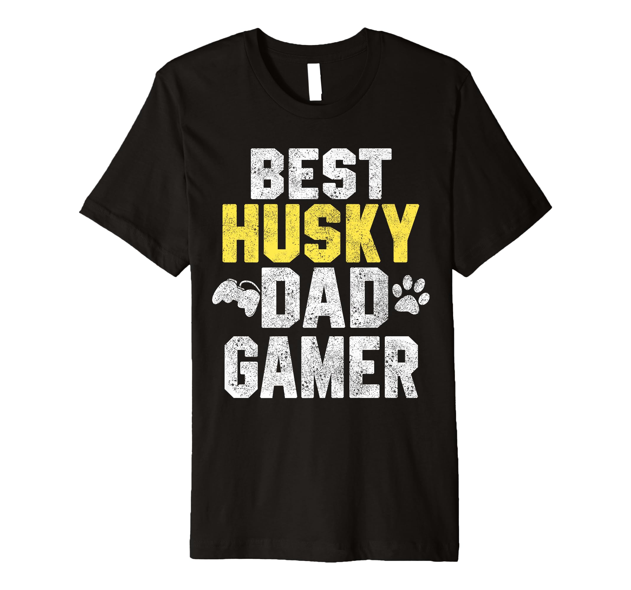 Best Husky Dad Gamer Funny Husky Dog T-Shirt - Custom Art Print Unisex - T-Shirt, Sweatshirt, Hoodie