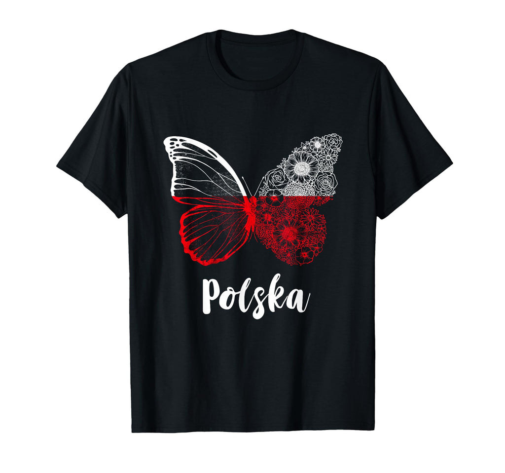 Polska Butterfly Wing Polish Pride Poland T-Shirt - Trendy Graphic Unisex - T-Shirt, Sweatshirt, Hoodie