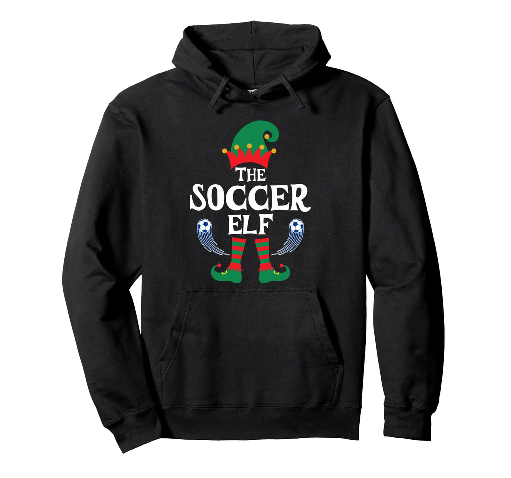 Soccer Elf Family Matching Party Hoodie - Trendy Graphic Unisex - T-Shirt, Sweatshirt, Hoodie