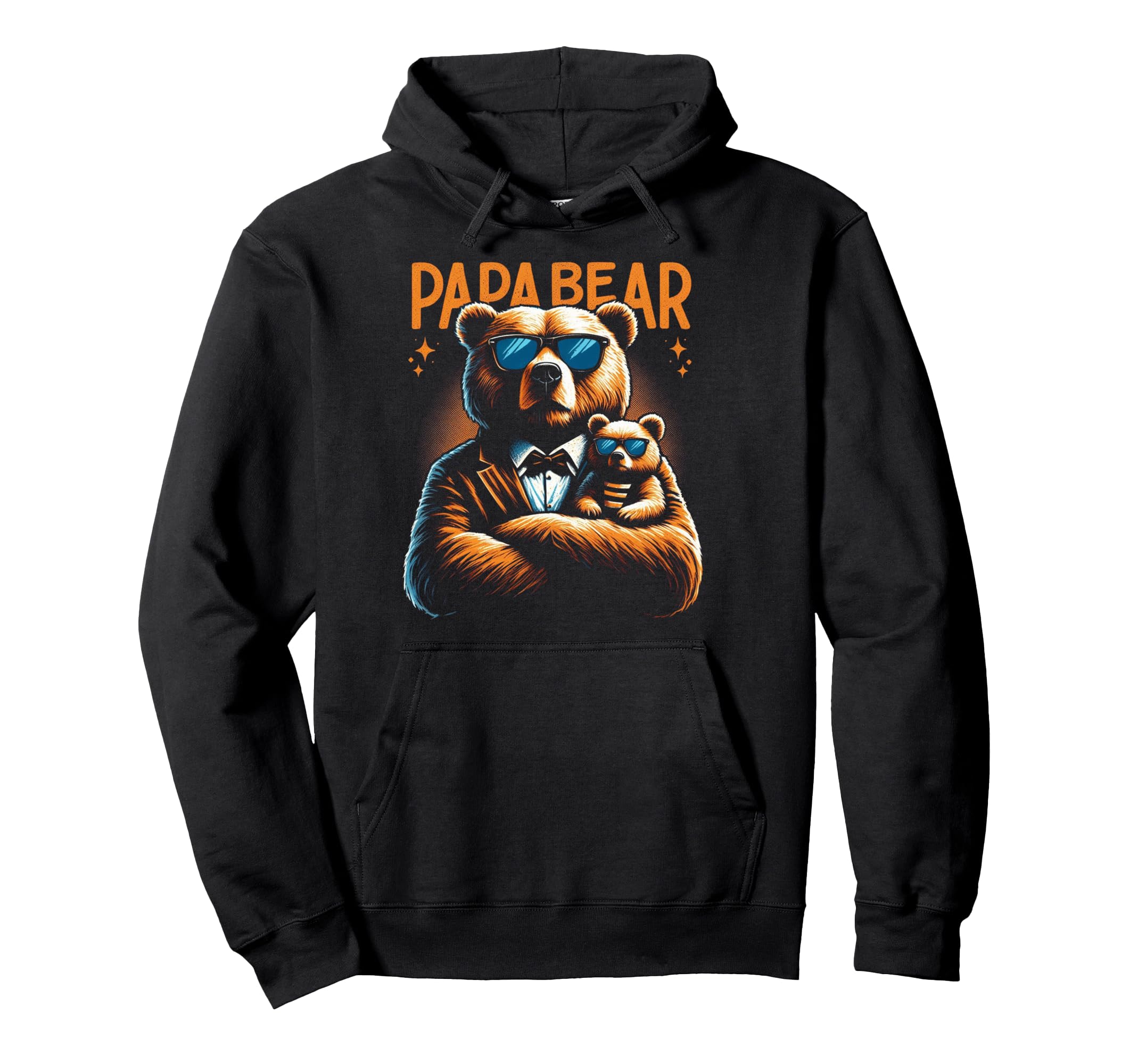 Papa Bear Funny Bears Animal Lover Dad Hoodie - Novelty Apparel Unisex - T-Shirt, Sweatshirt, Hoodie