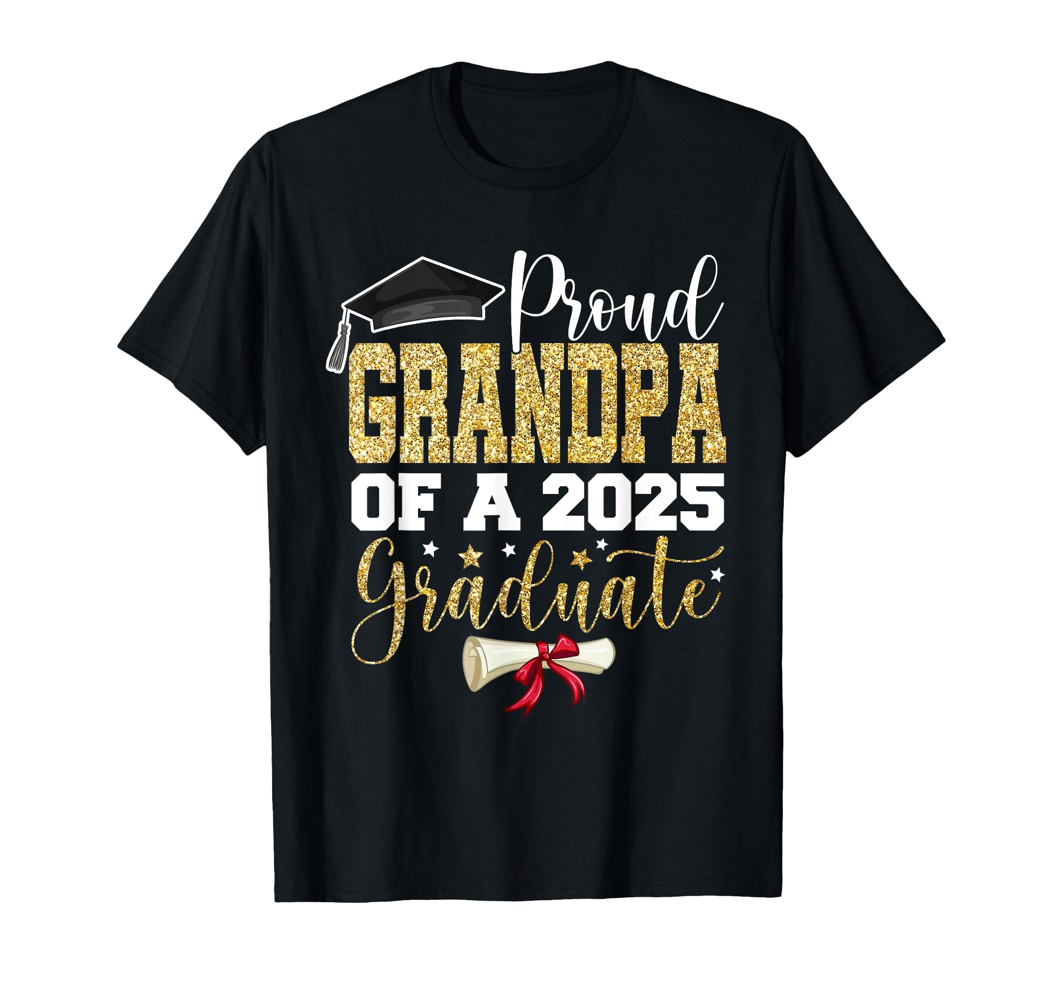 Proud Grandpa 2025 Graduate Senior 2025 T-Shirt - Minimalist Print Unisex - T-Shirt, Sweatshirt, Hoodie