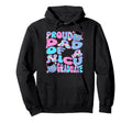Groovy Proud Dad Nicu Graduate Hoodie - Minimalist Print Unisex - T-Shirt, Sweatshirt, Hoodie