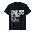 Bonus Dad Superhero Baseball Coach Legend Sweatshirt - Graphic Print Unisex - T-Shirt, Sweatshirt, Hoodie