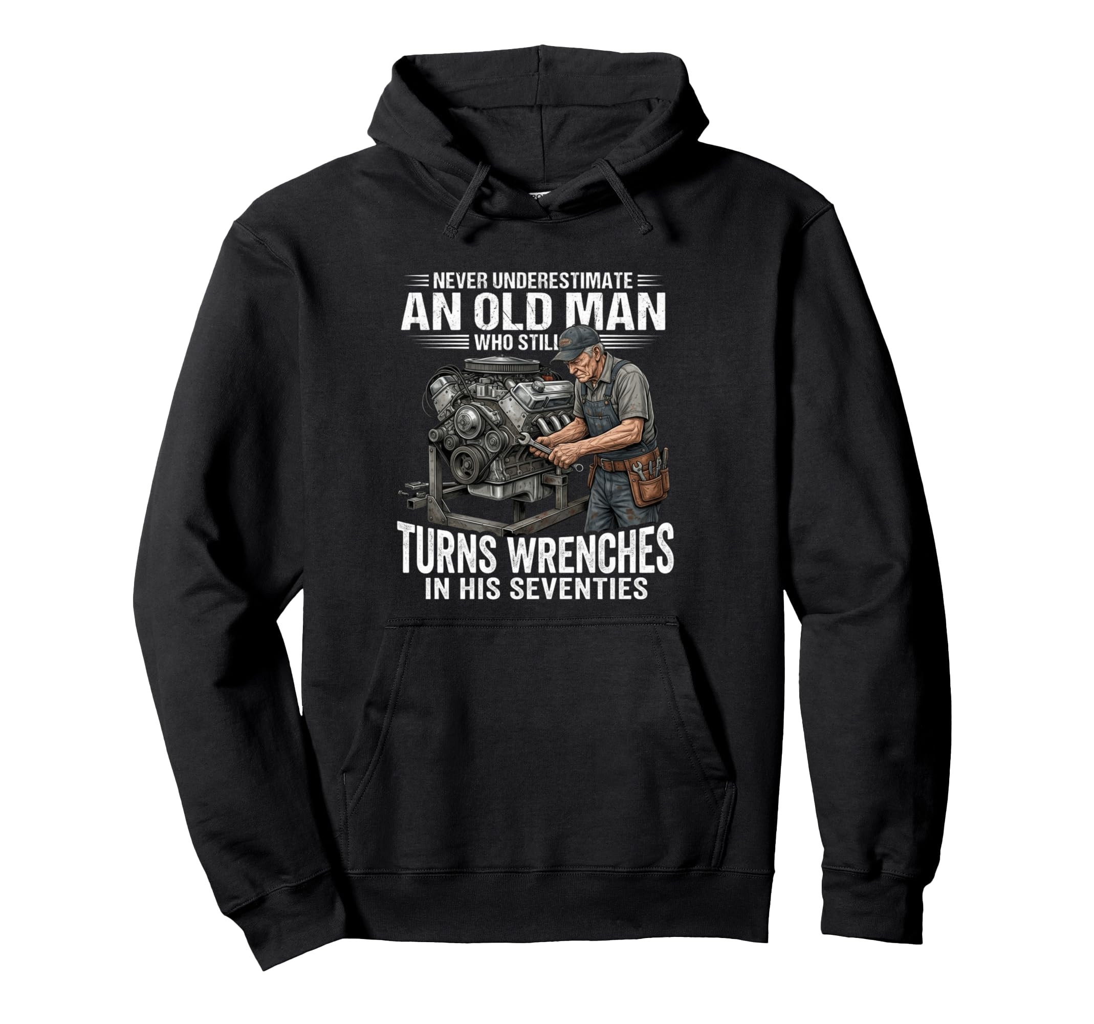 Never Underestimate Old Who Still Hoodie - Aesthetic Graphic for Adults - T-Shirt, Sweatshirt, Hoodie