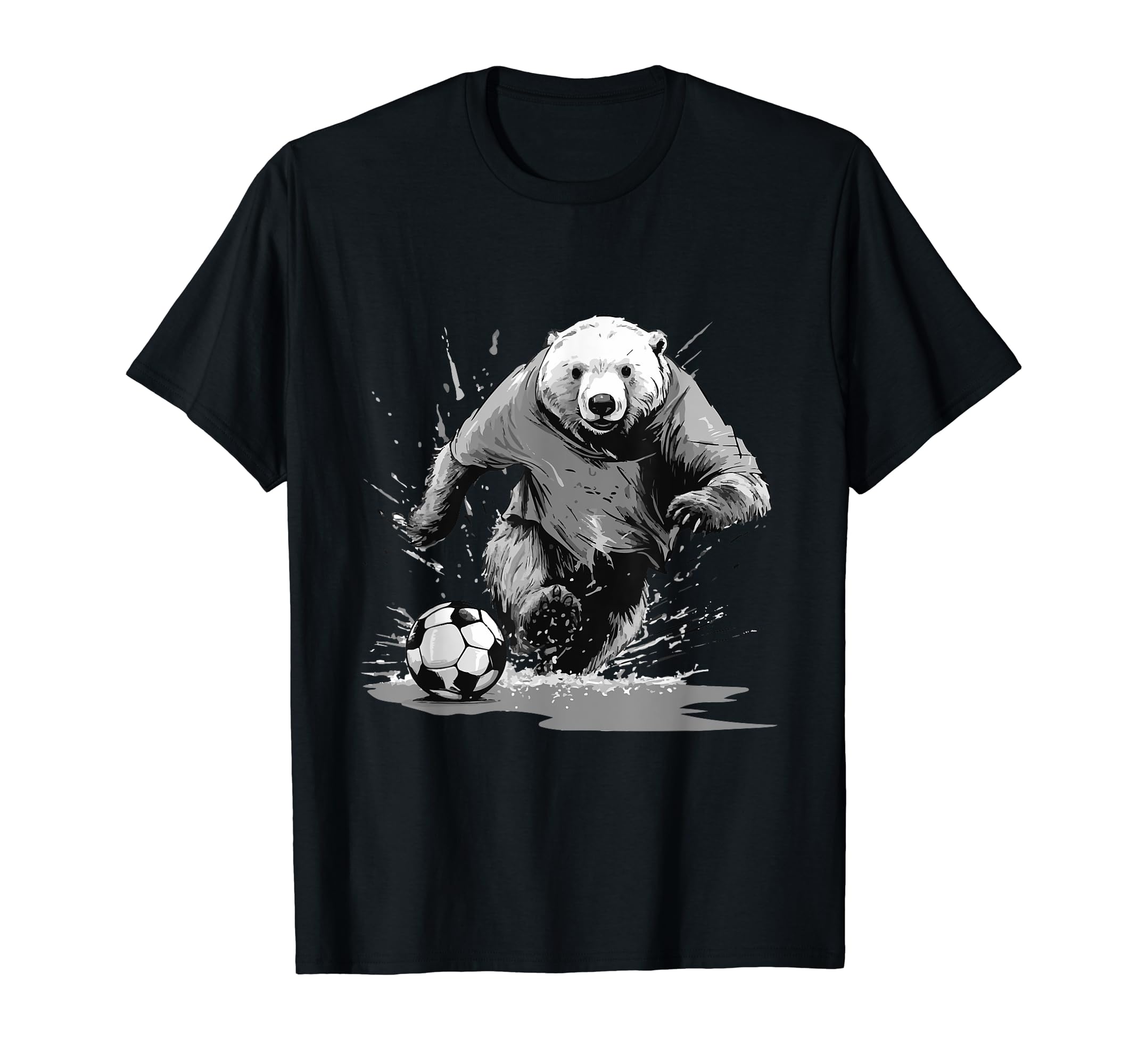 Polar Bear Playing Soccer Animal T-Shirt - Trendy Graphic for Adults - T-Shirt, Sweatshirt, Hoodie