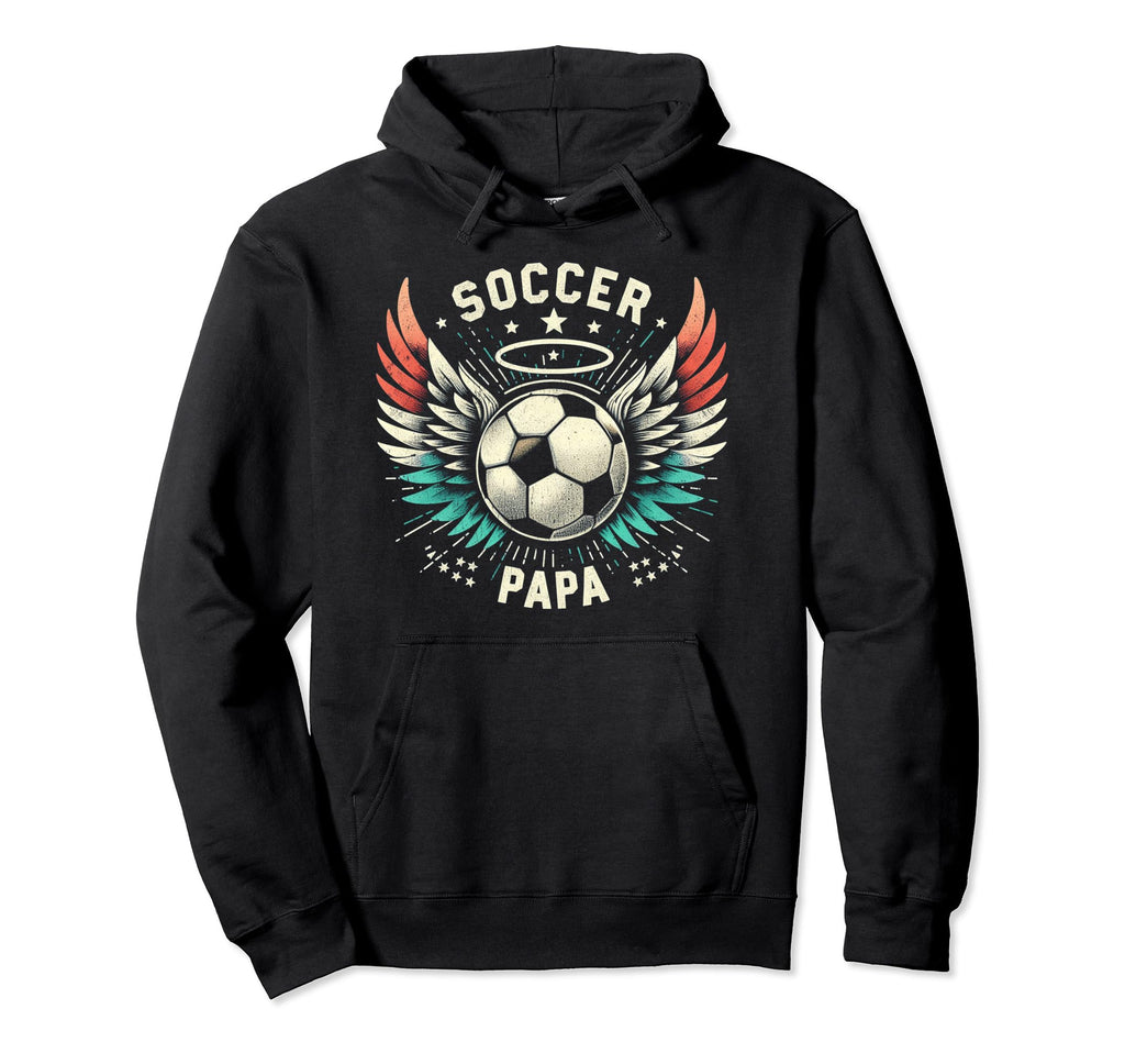 Soccer Papa Family Matching Dad Hoodie - Aesthetic Graphic Men Women - T-Shirt, Sweatshirt, Hoodie