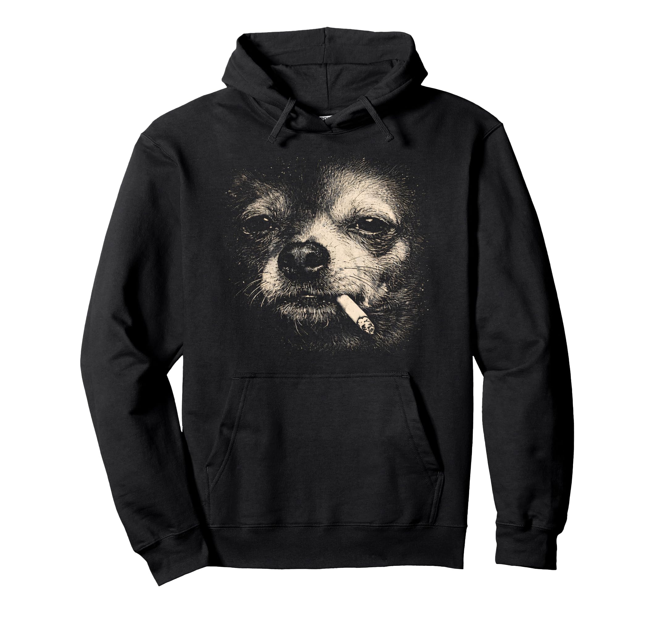 Funny Dog Face Smoking Chihuahua Meme Y2K Hoodie - Graphic Print Unisex - T-Shirt, Sweatshirt, Hoodie