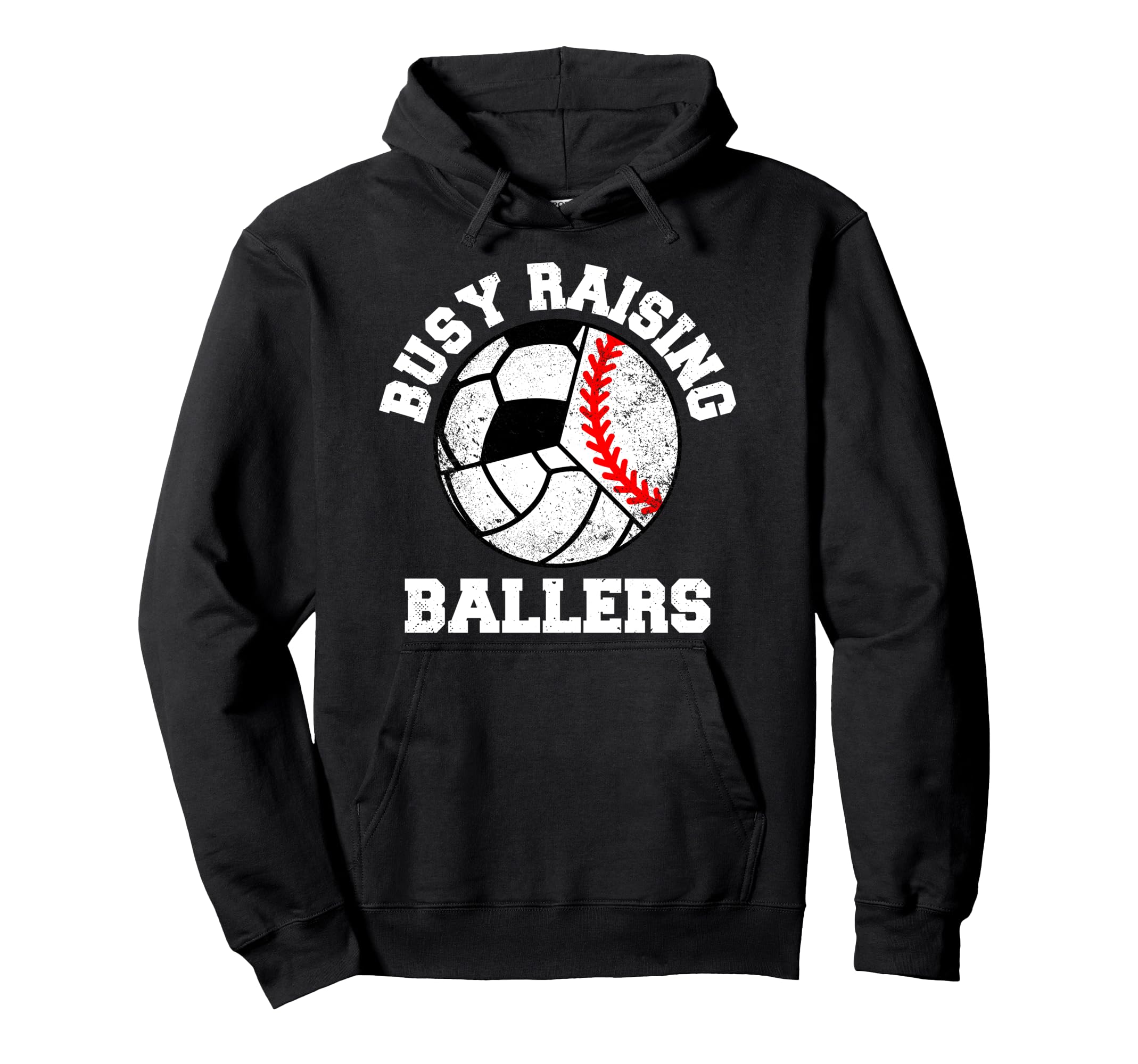 Busy Raising Ballers Funny Baseball Hoodie - Aesthetic Graphic Unisex - T-Shirt, Sweatshirt, Hoodie