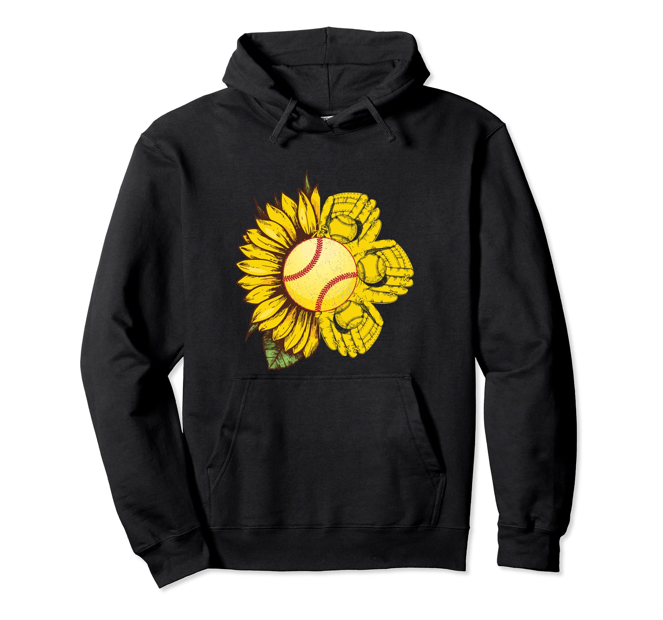Softball Sunflower Mom Mother Softball Hoodie - Novelty Apparel Men Women - T-Shirt, Sweatshirt, Hoodie