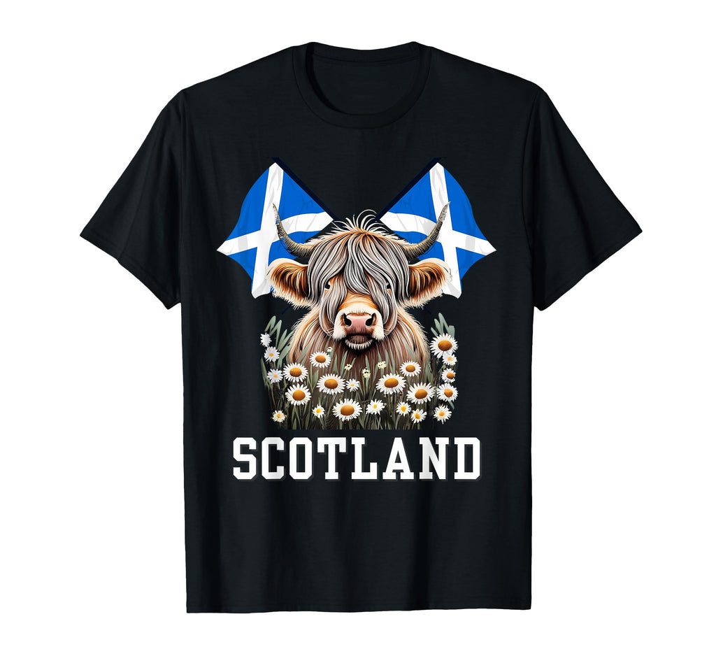 Scotland Scottish Highland Cow Scottish T-Shirt - Custom Art Print Unisex - T-Shirt, Sweatshirt, Hoodie