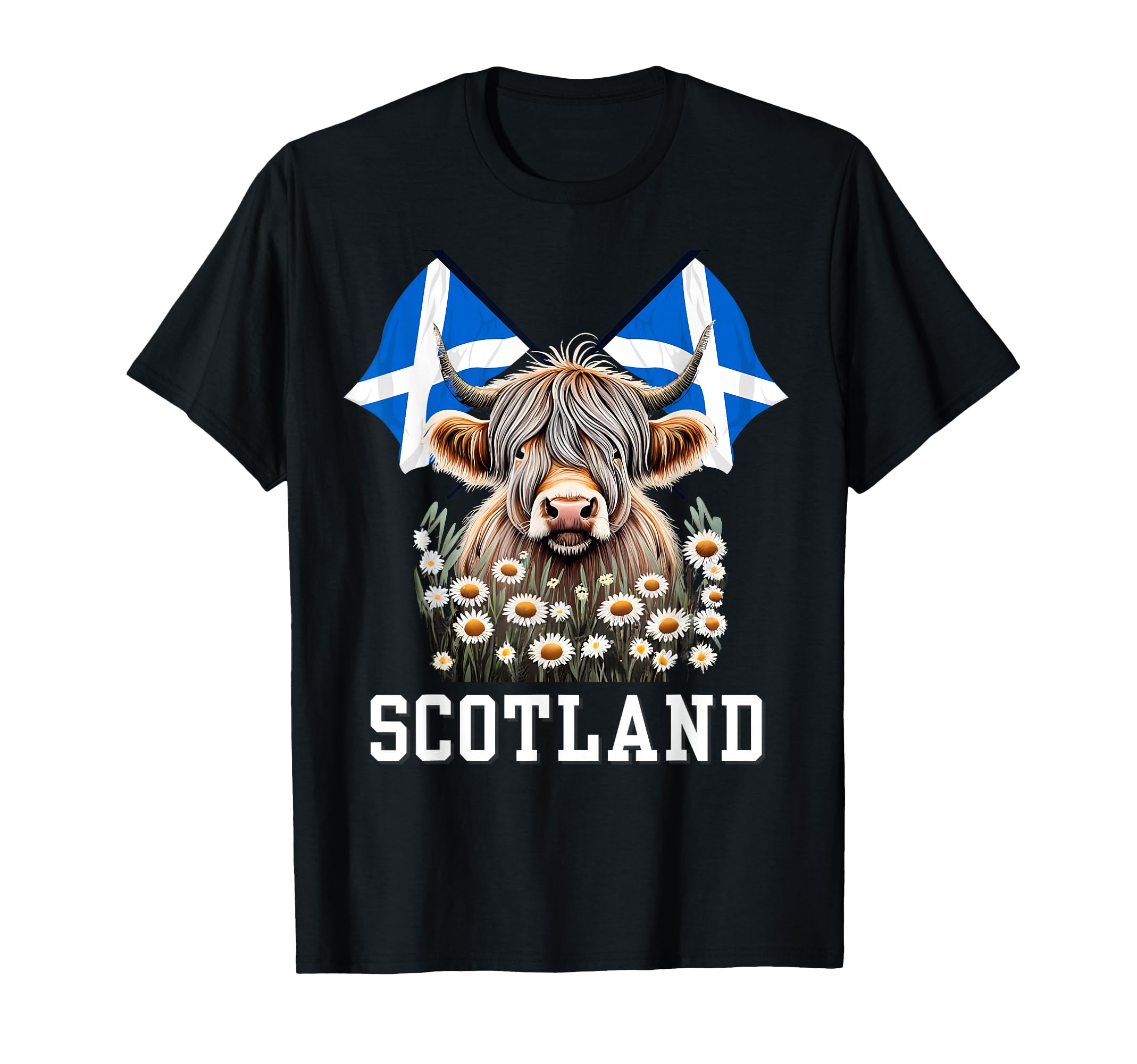 Scotland Scottish Highland Cow Scottish T-Shirt - Custom Art Print Unisex - T-Shirt, Sweatshirt, Hoodie