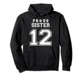 Number 12 Custom Proud Soccer Futbol Hoodie - Custom Art Print for Adults - T-Shirt, Sweatshirt, Hoodie
