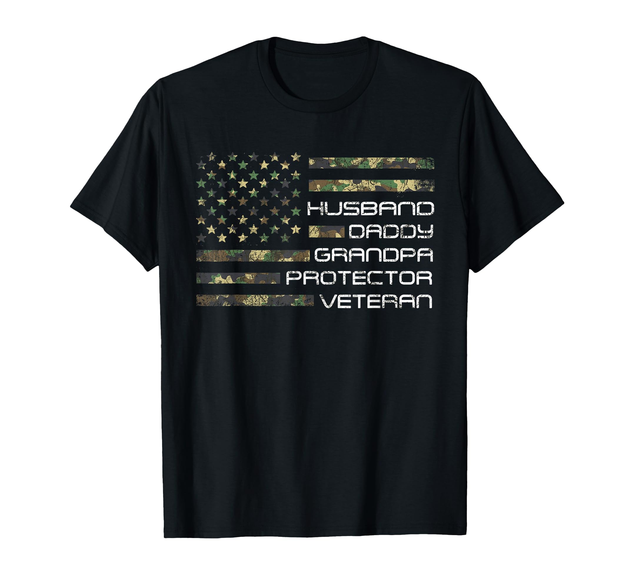 Husband Daddy Grandpa Veteran Usa Flag T-Shirt - Graphic Print for Adults - T-Shirt, Sweatshirt, Hoodie