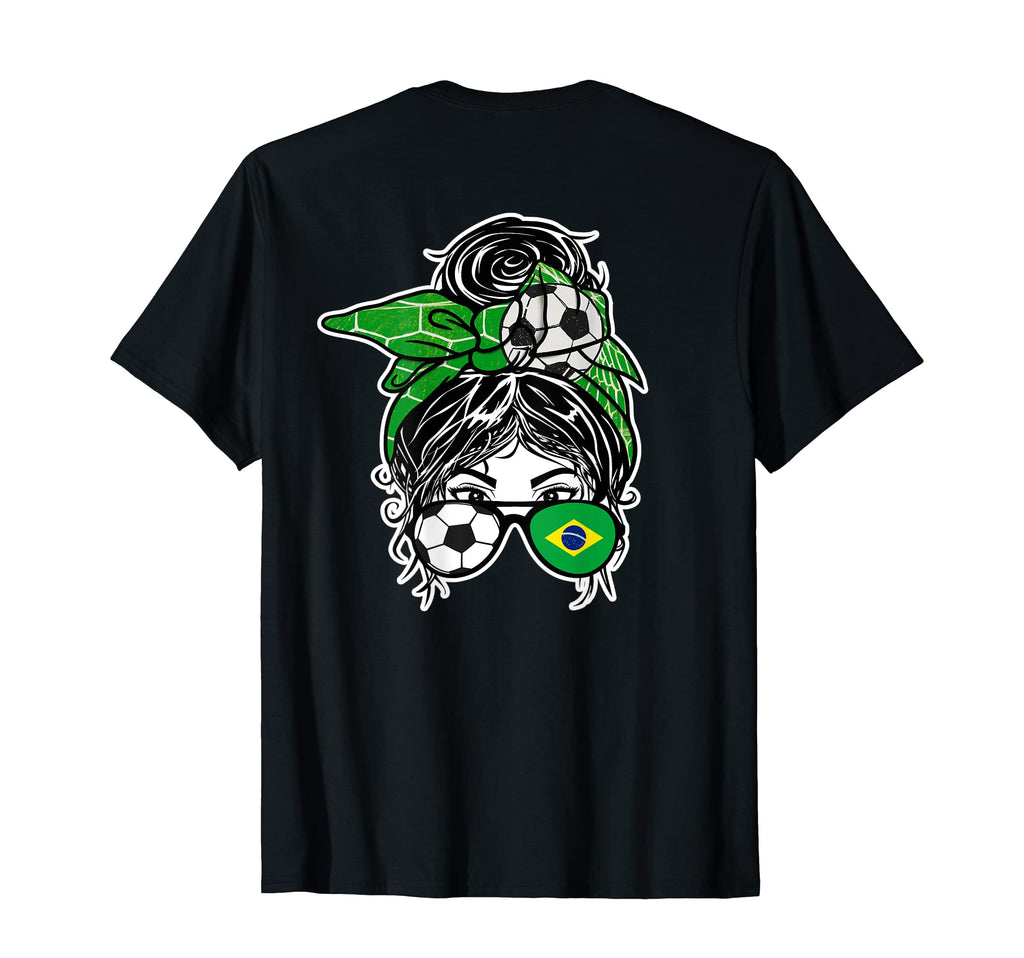 Messy Bun Hair Brazilian Soccer T-Shirt - Casual Everyday Wear Men Women - T-Shirt, Sweatshirt, Hoodie