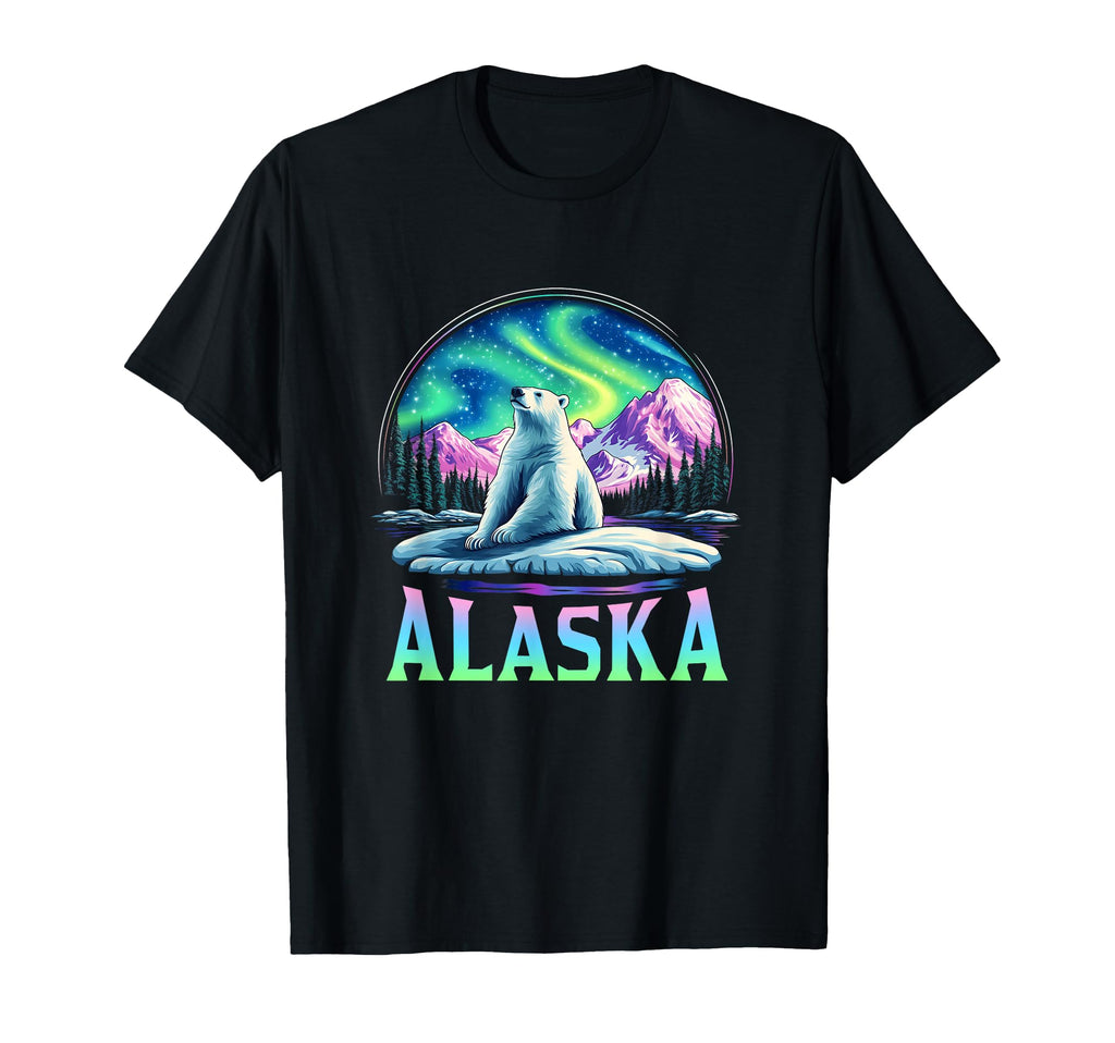 Alaska Northern Lights Aurora Viewing T-Shirt - Custom Art Print Men Women - T-Shirt, Sweatshirt, Hoodie