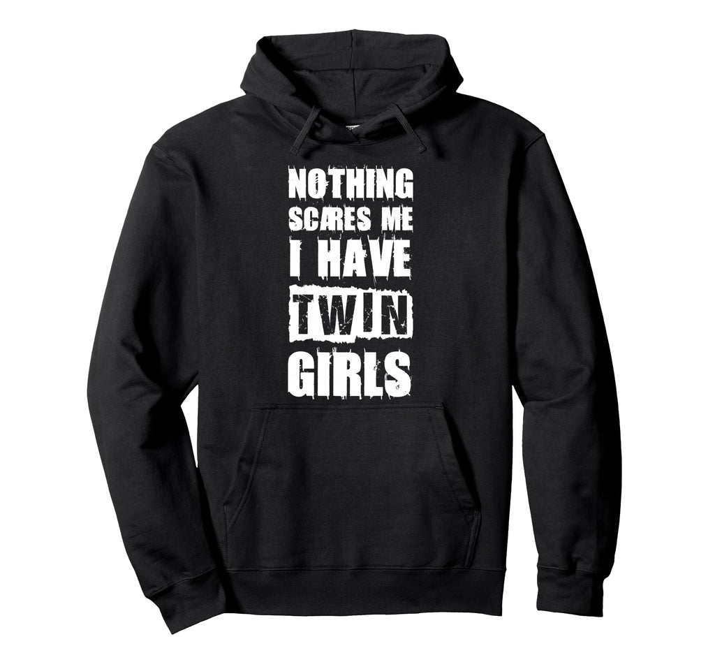Funny Twin Daughter Mom Twins Dad Hoodie - Minimalist Print for Adults - T-Shirt, Sweatshirt, Hoodie