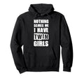 Funny Twin Daughter Mom Twins Dad Hoodie - Minimalist Print for Adults - T-Shirt, Sweatshirt, Hoodie