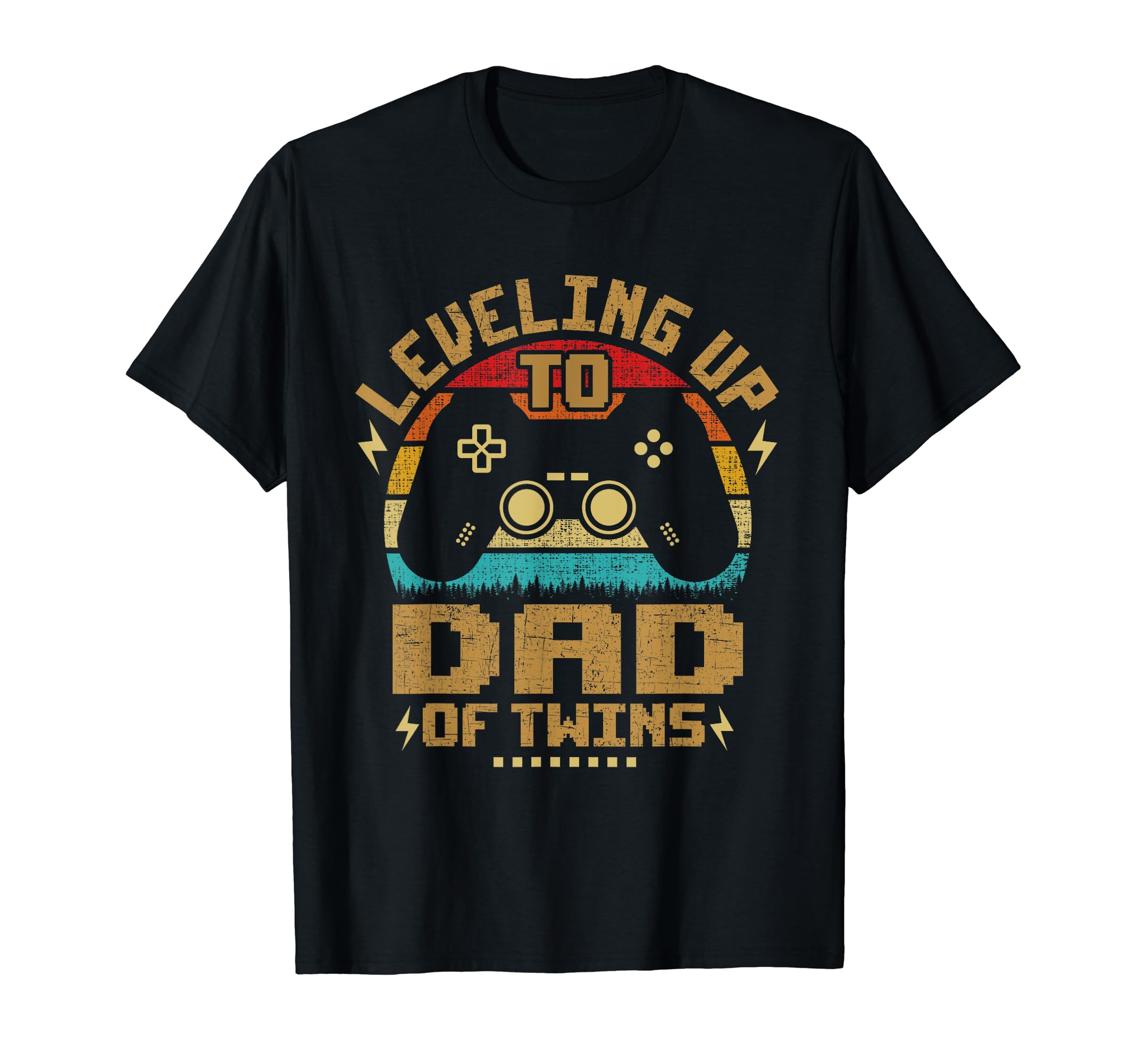 Leveling Up To Dad Twins Gamer Gaming T-Shirt - Trendy Graphic Unisex - T-Shirt, Sweatshirt, Hoodie