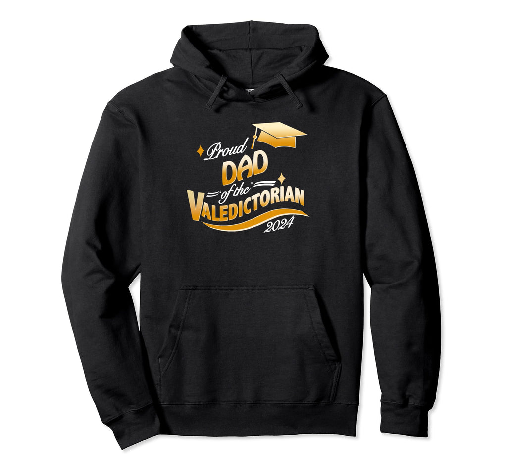 Proud Dad Valedictorian 2024 Hoodie - Minimalist Print for Adults - T-Shirt, Sweatshirt, Hoodie