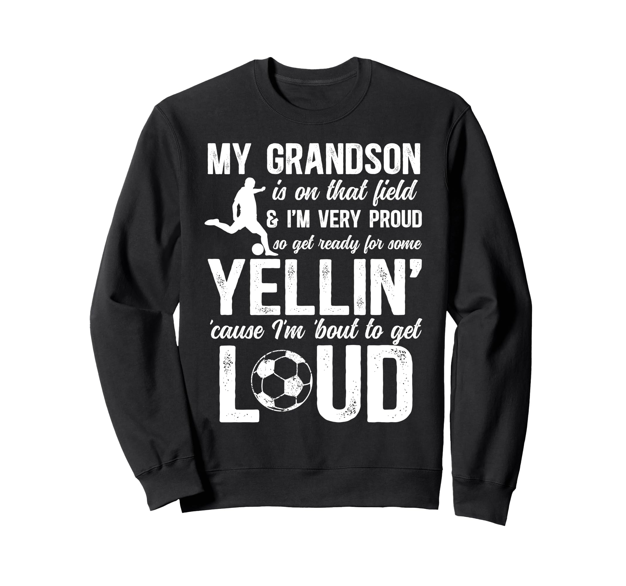 Very Proud Soccer Grandpa Soccer Player Sweatshirt - Graphic Print Unisex - T-Shirt, Sweatshirt, Hoodie