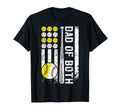 Dad Both Us Flag Baseball Softball Dad T-Shirt - Trendy Graphic Unisex - T-Shirt, Sweatshirt, Hoodie