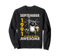 35Th Birthday Raccoon September 1991 35 Sweatshirt - Unique Graphic Unisex - T-Shirt, Sweatshirt, Hoodie