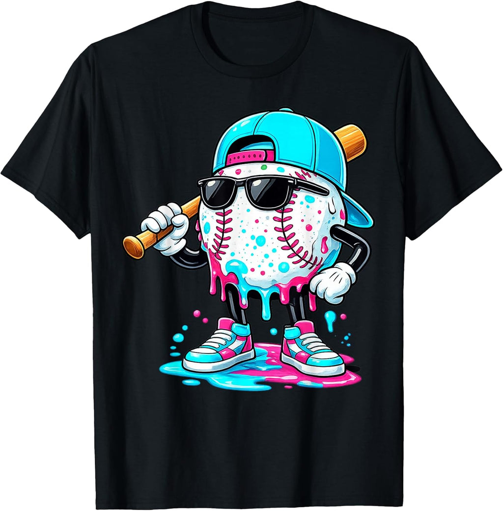 Drip Baseball Lifestyle Mascot Funny Boys - Adult & Kids T-Shirts, Sweatshirts & Hoodies apparel design preview 1