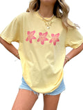 Women Y2k Oversized Graphic Floral Ocean Print Short - Adult & Kids T-Shirts, Sweatshirts & Hoodies apparel design preview 1