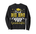 Proud Big Bro Two 2026 Graduates Sweatshirt - Minimalist Print for Adults - T-Shirt, Sweatshirt, Hoodie
