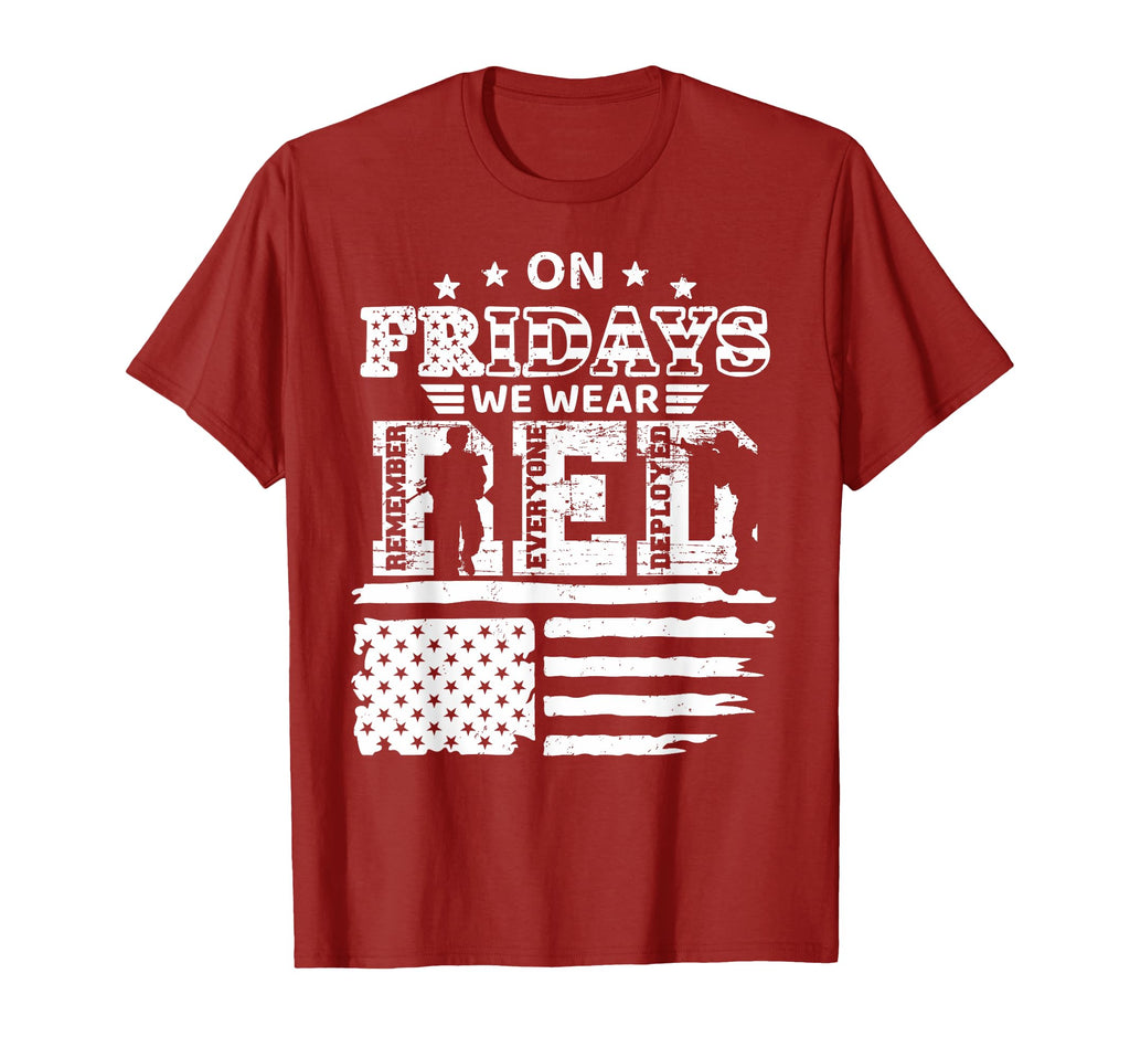 Friday We Wear Red Friday Military T-Shirt - Trendy Graphic Men Women - T-Shirt, Sweatshirt, Hoodie