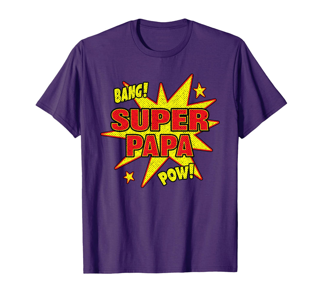 Super Papa Super Power Dad Gift T-Shirt - Fun Novelty Design for Adults - T-Shirt, Sweatshirt, Hoodie