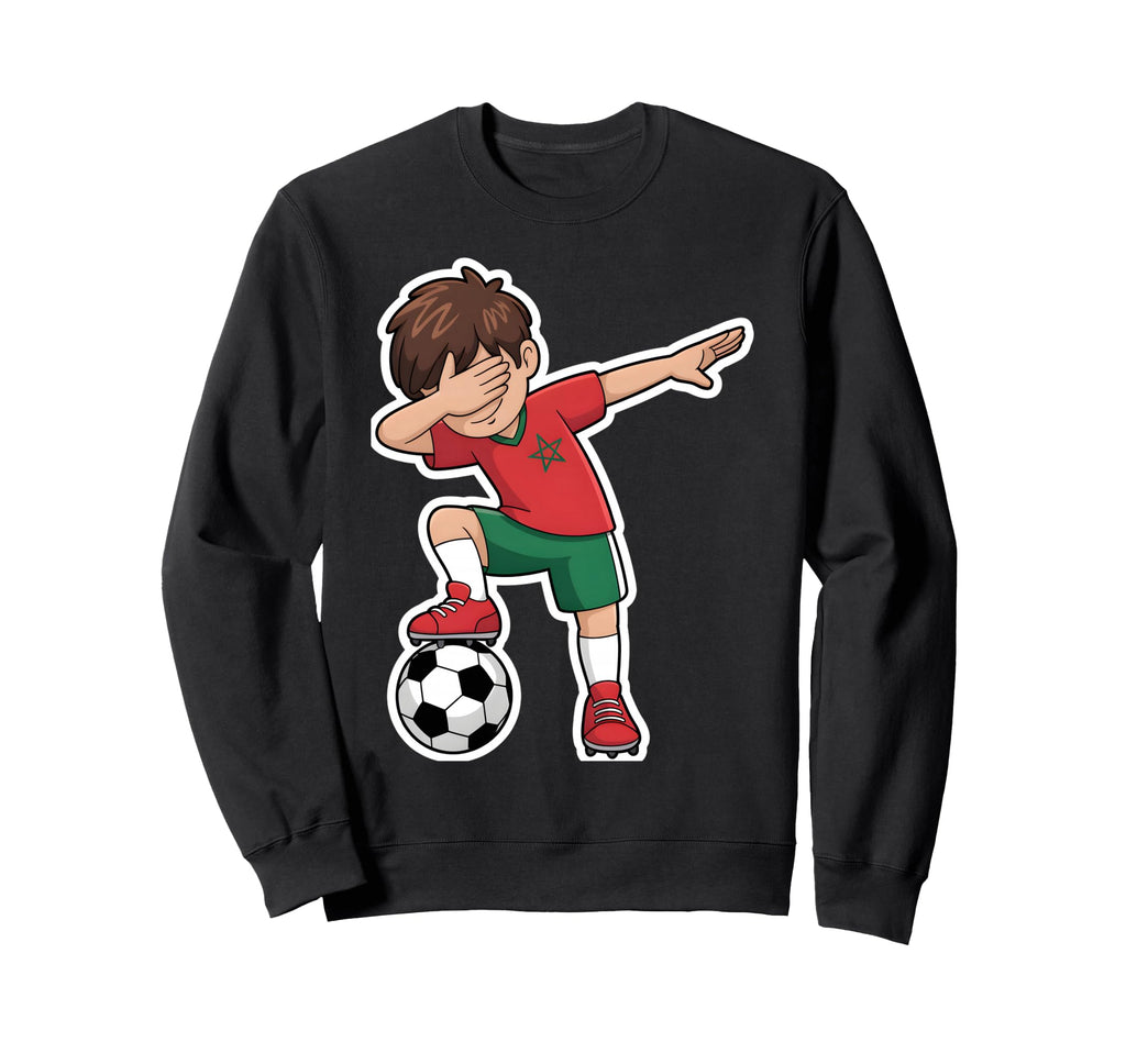 Morocco Dabbing Soccer Football Player Sweatshirt - Graphic Print Unisex - T-Shirt, Sweatshirt, Hoodie