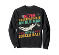 Soccer Player Soccer Lover Old Sweatshirt - Aesthetic Graphic for Adults - T-Shirt, Sweatshirt, Hoodie