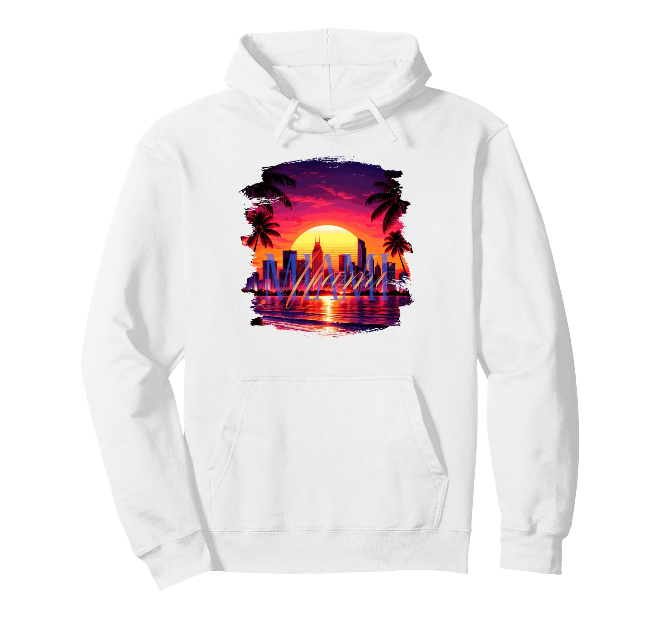 Miami Beach Florida Tropical Beach Hoodie - Casual Everyday Wear Unisex - T-Shirt, Sweatshirt, Hoodie