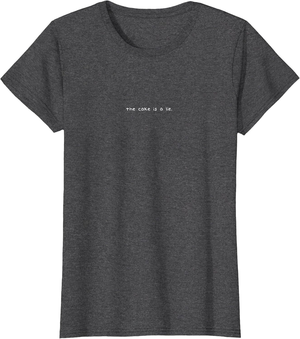The Cake Is a Lie Minimalist Gaming Quote Design - Adult & Kids T-Shirts, Sweatshirts & Hoodies apparel design preview 1