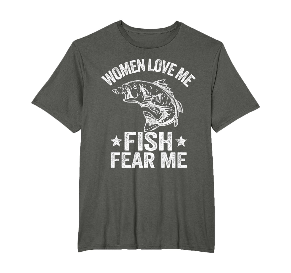 Love Me Fish Fear Me Funny Bass Fishing T-Shirt - Novelty Apparel Men Women - T-Shirt, Sweatshirt, Hoodie