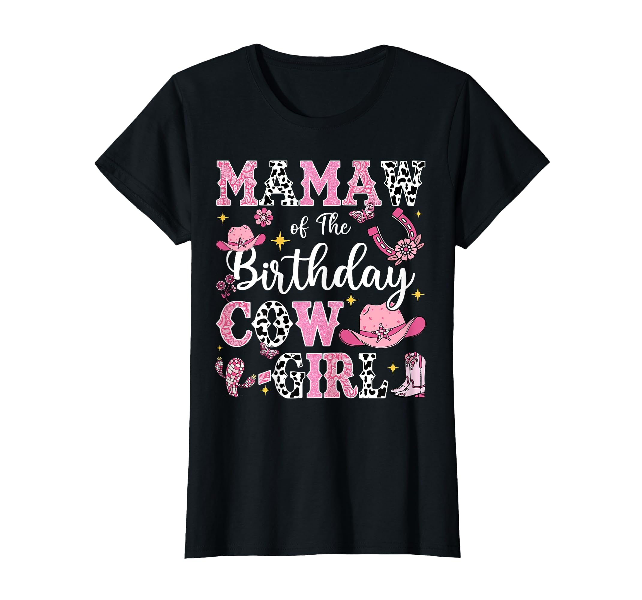 Mamaw Birthday Cow Rodeo Cow T-Shirt - Casual Everyday Wear for Adults - T-Shirt, Sweatshirt, Hoodie