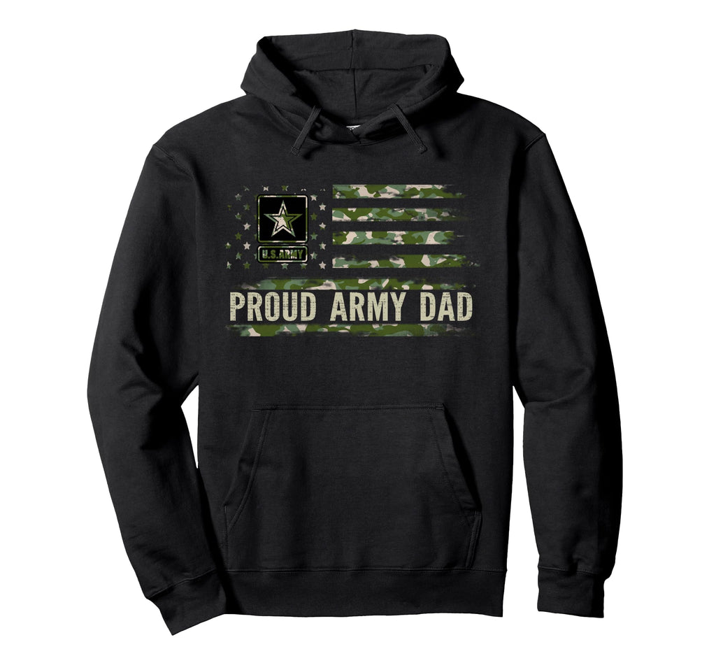 Proud Army Dad Camo American Flag Hoodie - Aesthetic Graphic Men Women - T-Shirt, Sweatshirt, Hoodie