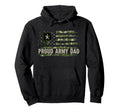 Proud Army Dad Camo American Flag Hoodie - Aesthetic Graphic Men Women - T-Shirt, Sweatshirt, Hoodie